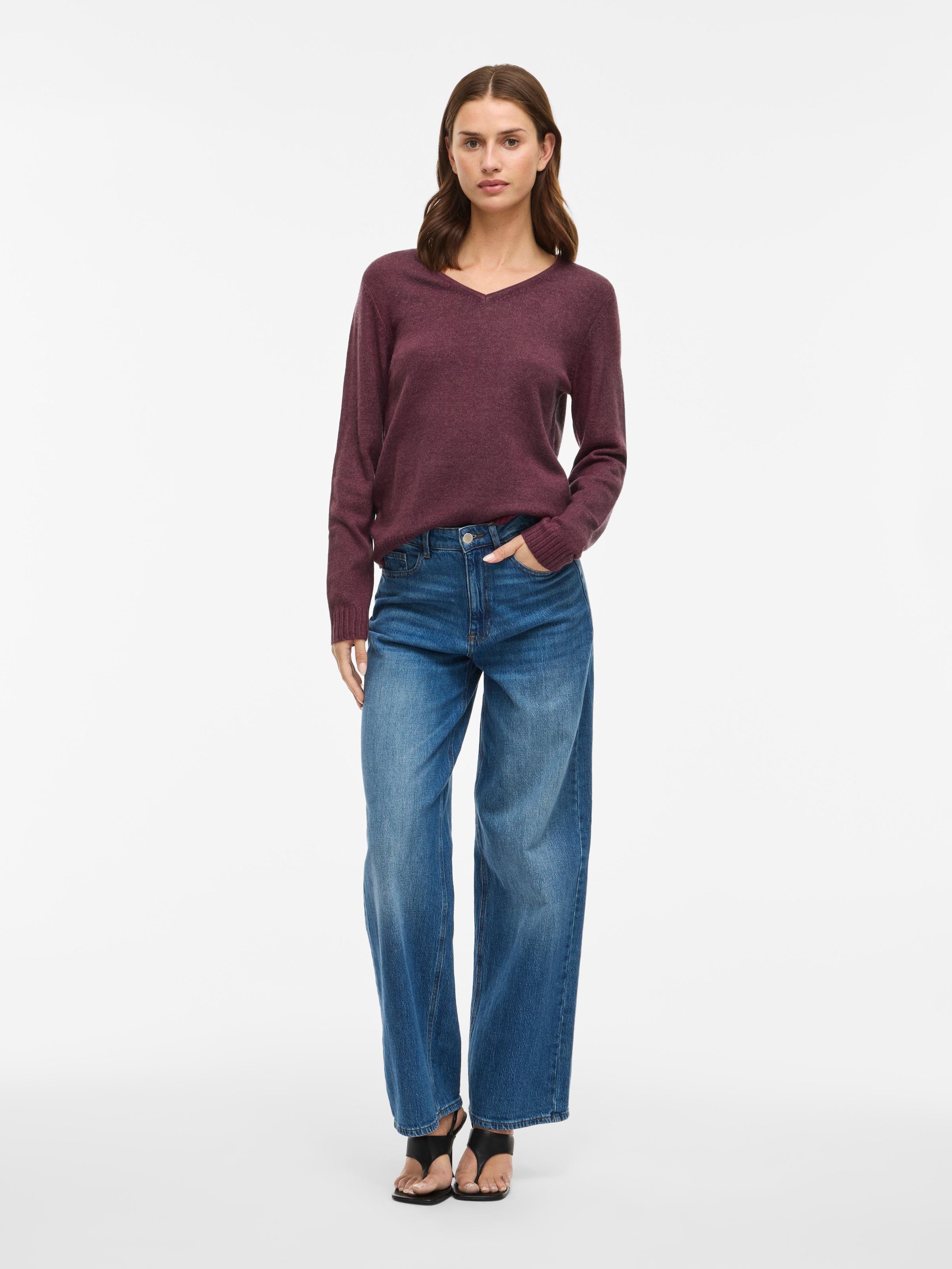 Vila V-Ausschnitt-Pullover »VIRIL V-NECK L/S  KNIT TOP - NOOS«