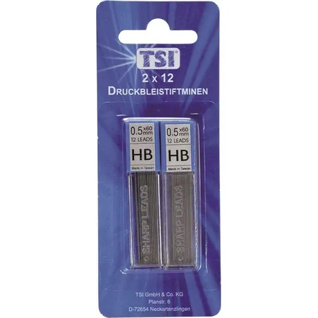 TSI Bleistiftminen HB 0,5 mm x 60 mm, 120 Stück