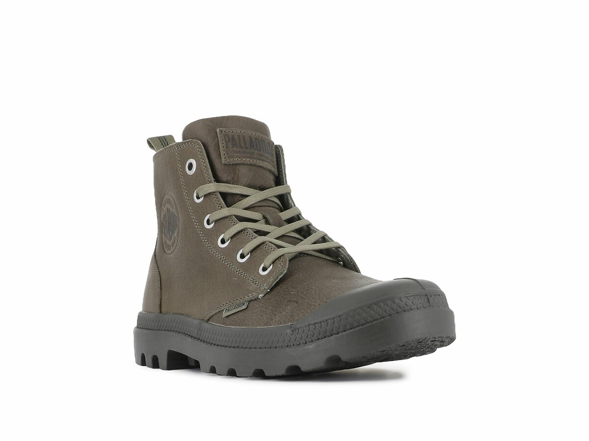 PALLADIUM<br>Botas de tornozelo Pampa Zip em couro de baixa densidade