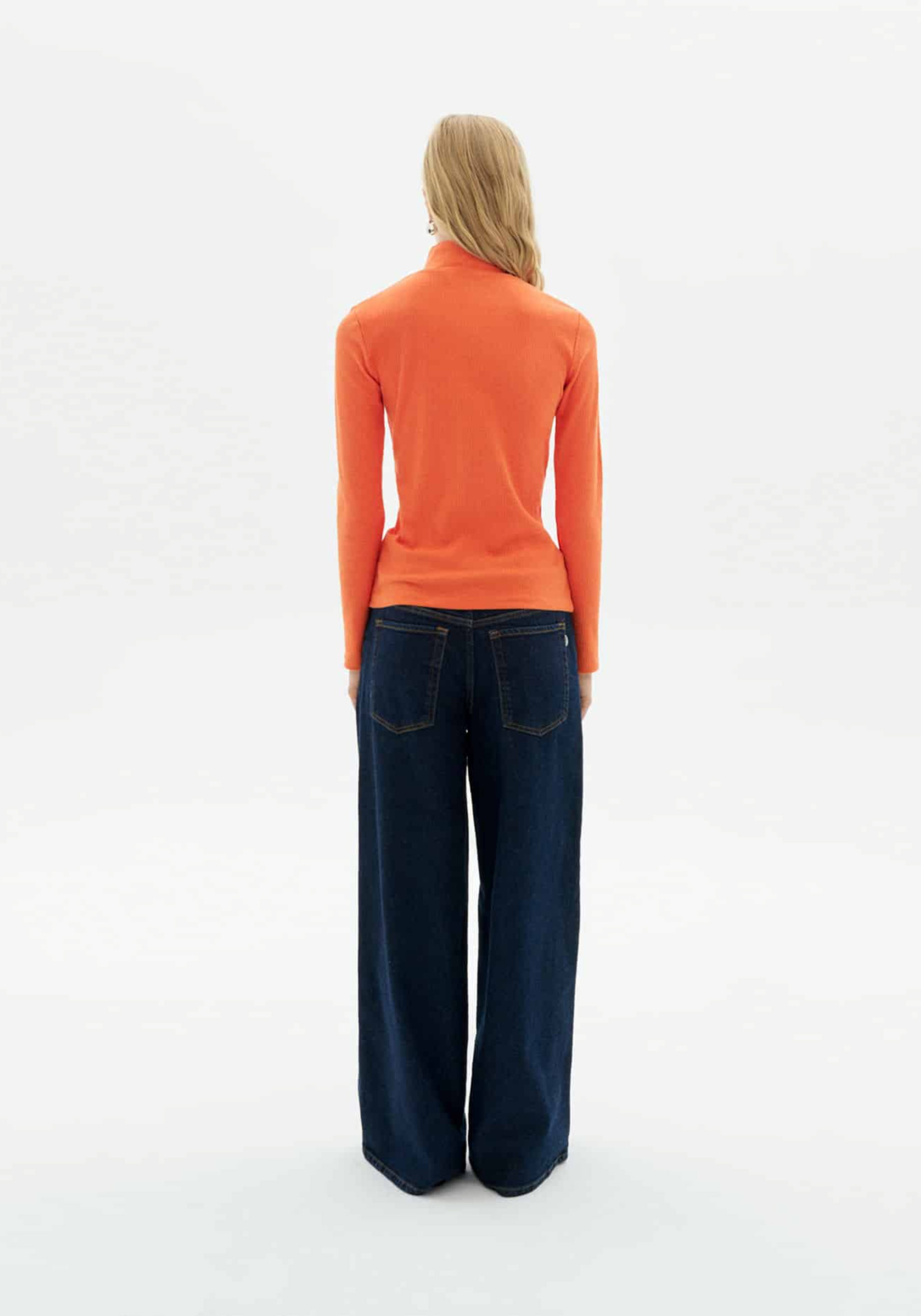 Thinking Mu Longsleeve Hemp Aine Apricot Orange