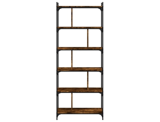 VIDAXL - Bibliothèque 6 niveaux chêne fumé 76x32x192cm bois d'ingénie...