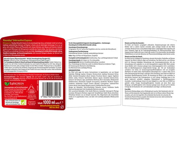 Roundup® Unkrautfrei Express, flüssig, 1 l