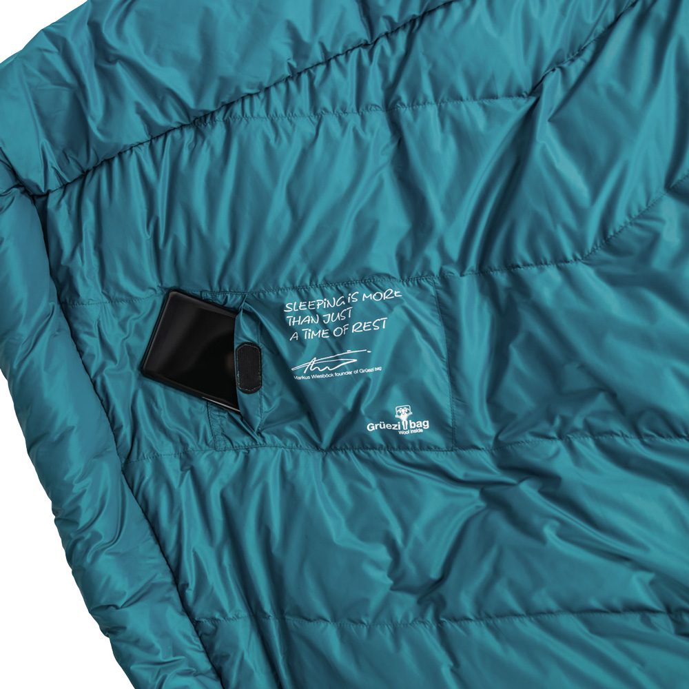 Grüezi Bag Biopod DownWool Subzero Comfort L Schlafsack autumn blue