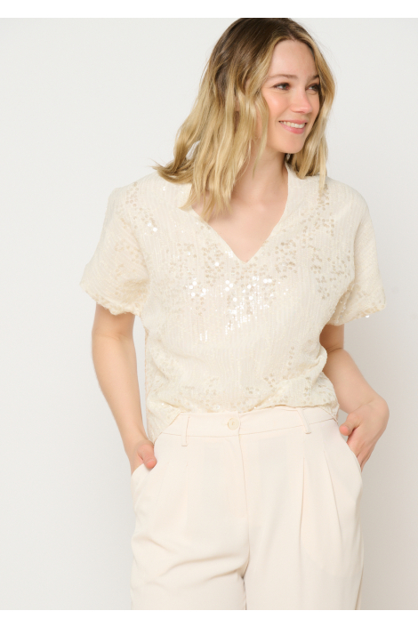 LolaLiza ecru dames blouse
