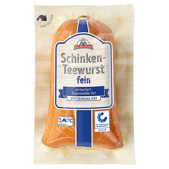 GUT DREI EICHEN Schinkenteewurst 250 g, Fein