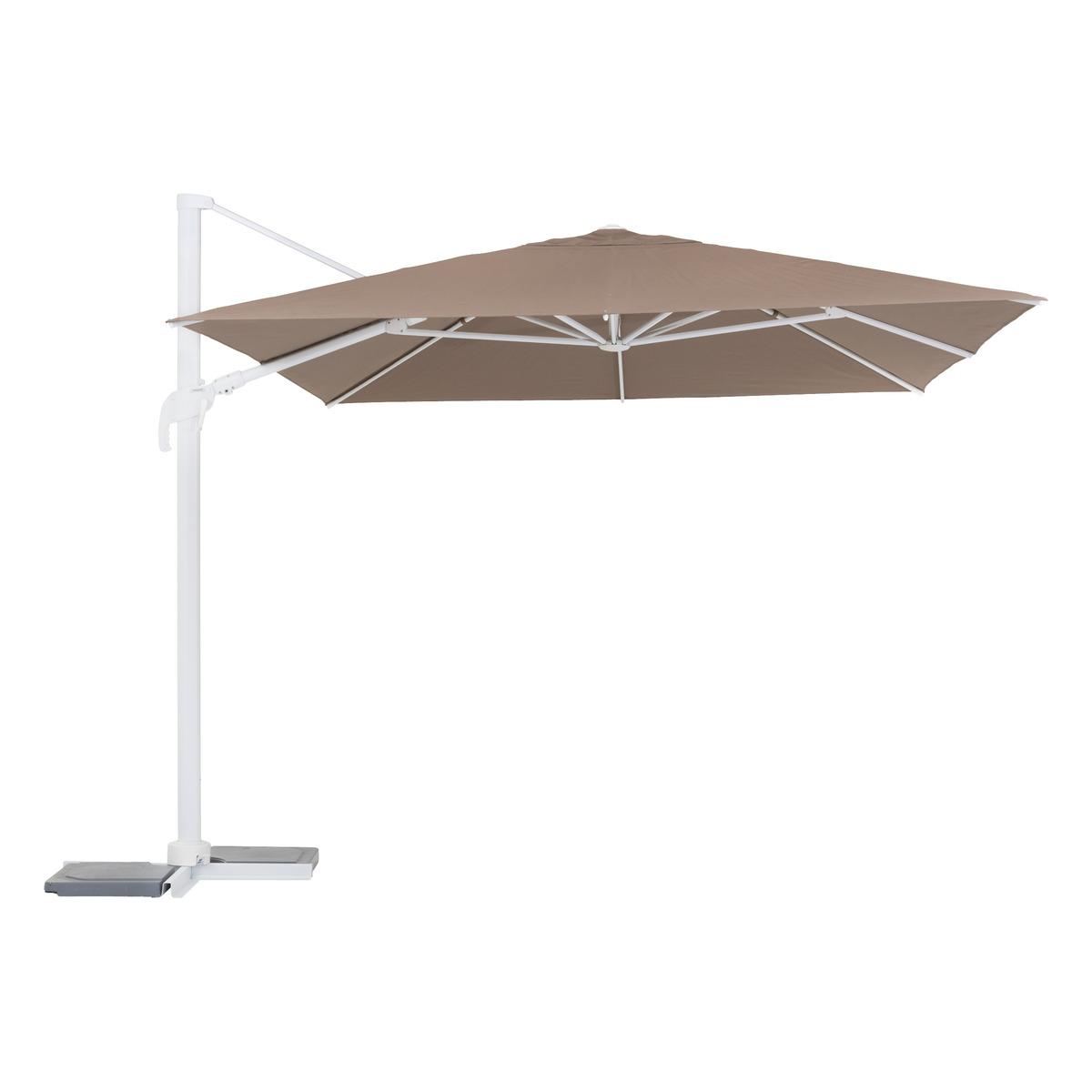 PARASOL DECENTRE MELHIA 4X3M NOISETTE