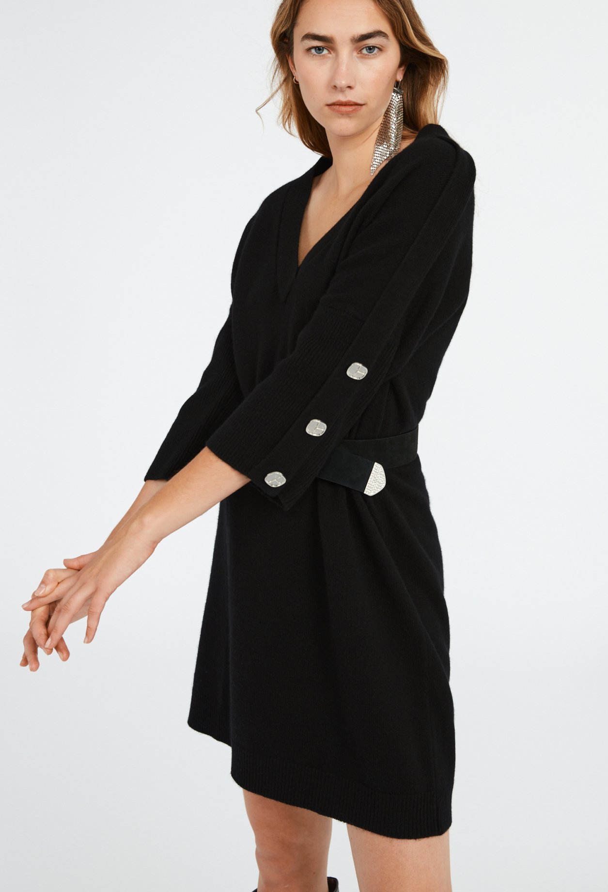 Robe pull col V