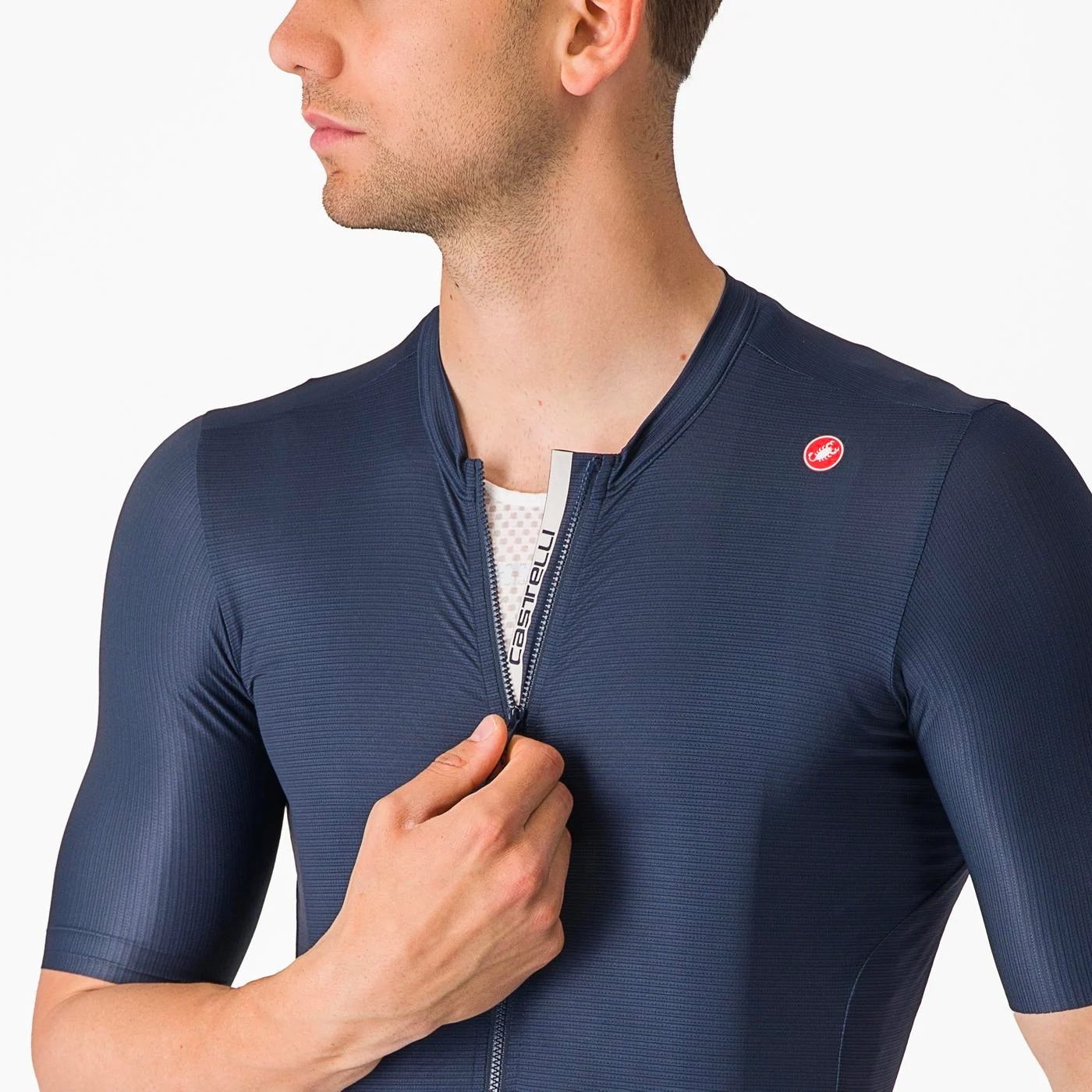 Castelli Espresso Jersey i Belgian Blue/Silver Moon