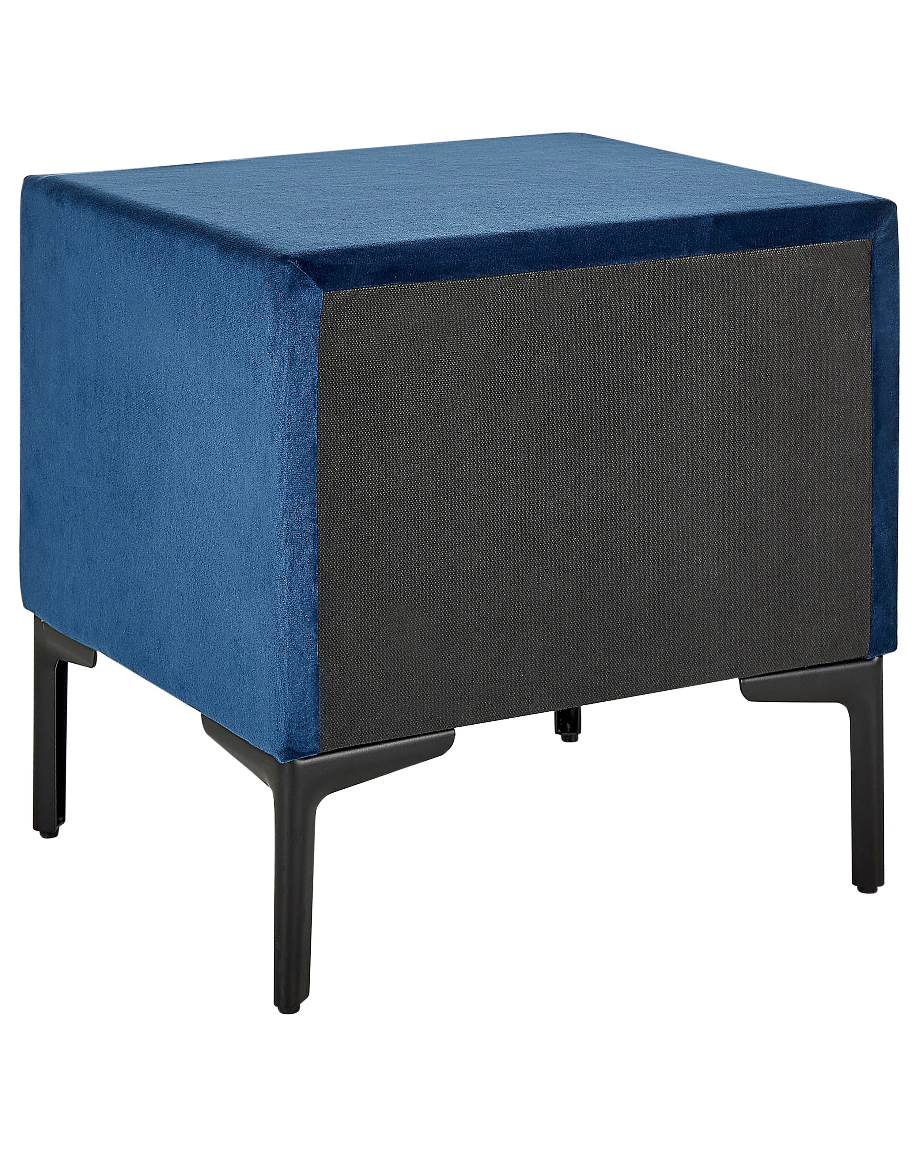 Nachtkastje met 2 lades SEZANNE Fluweel Marineblauw