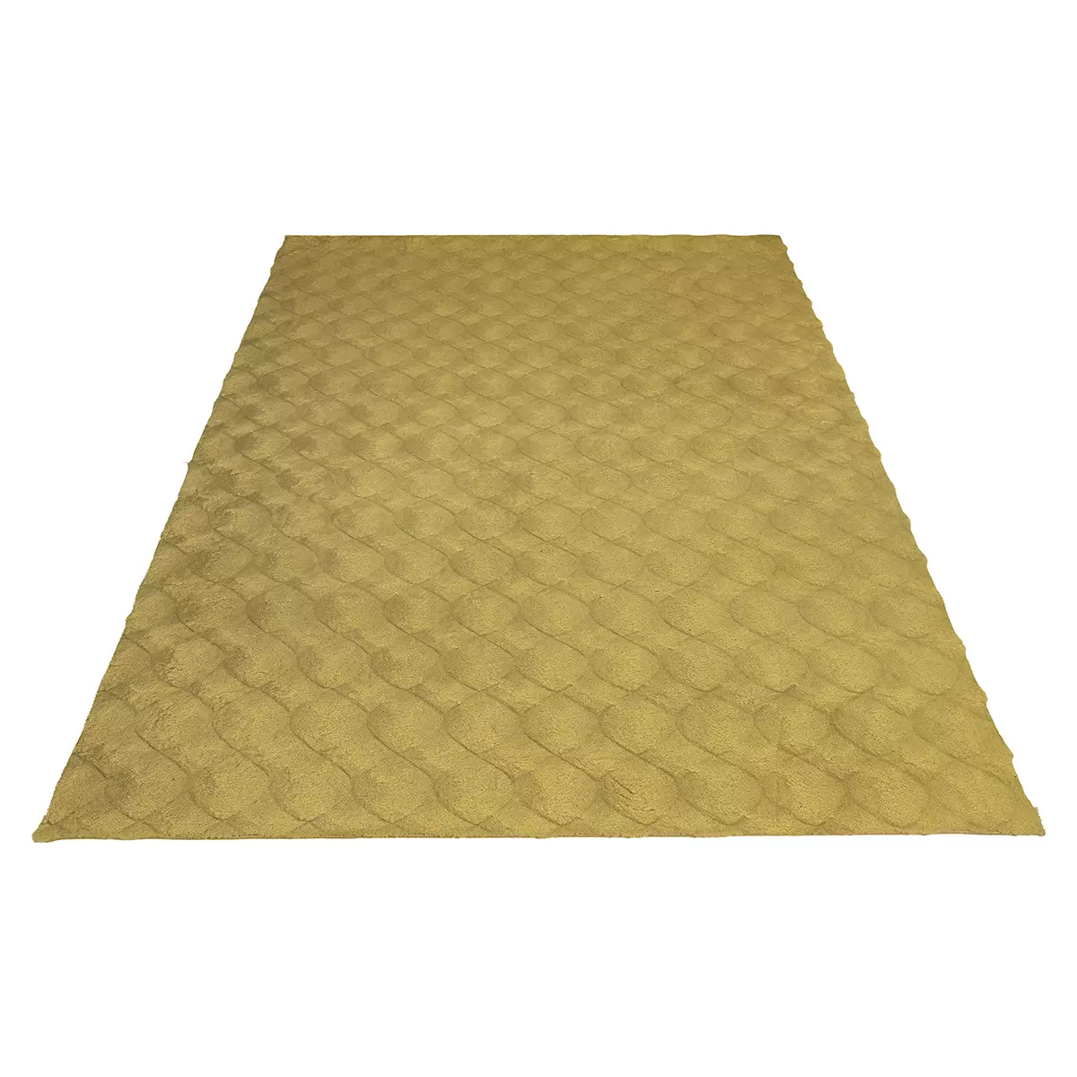 Hochflorteppich Diamond Cut Dunkelgelb