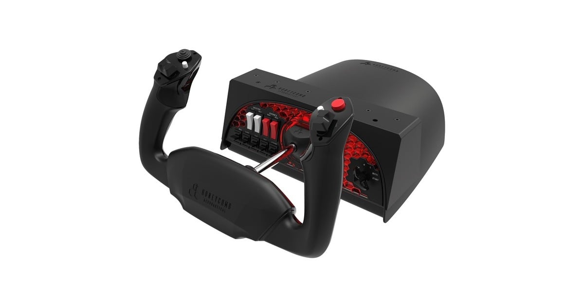Honeycomb AeronauticalAlpha Flight Controls gaming yoke  (Zwart/rood)