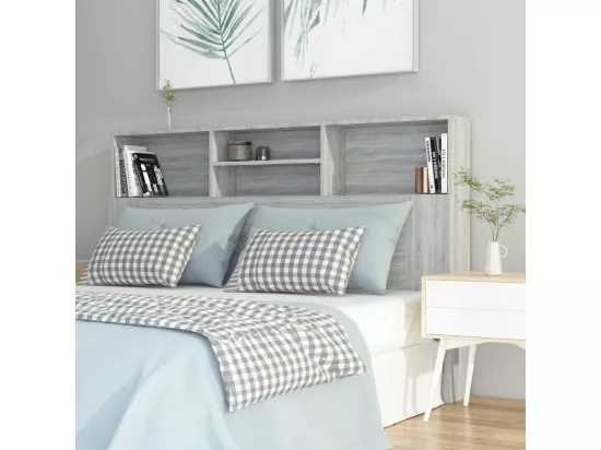 Armoire de tête de lit Sonoma gris 160x19x103,5 cm