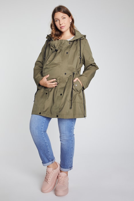 Bellieva-Jacke, herausnehmbarer Baby-Einsatz, Kapuze