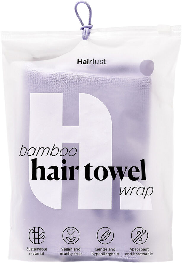 Hairlust Bamboo Hair Towel Wrap, Purple