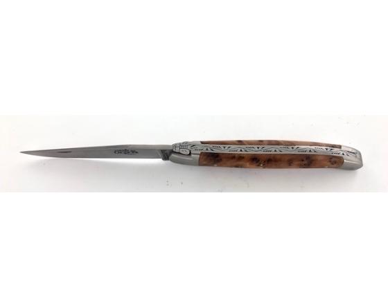 Laguiole Tradition 11 cm - 2 mitres - Thuyas Couteau de Poche Forge de Laguiole