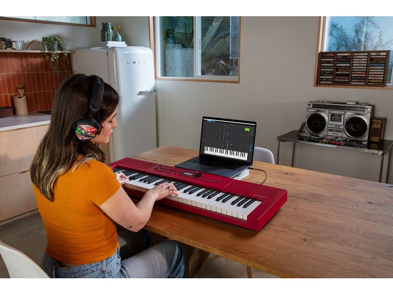 Roland Keyboard GO:KEYS 3 Rot Keyboard mit 61 anschlagsdynamischen Tasten und Zen-Core Engine