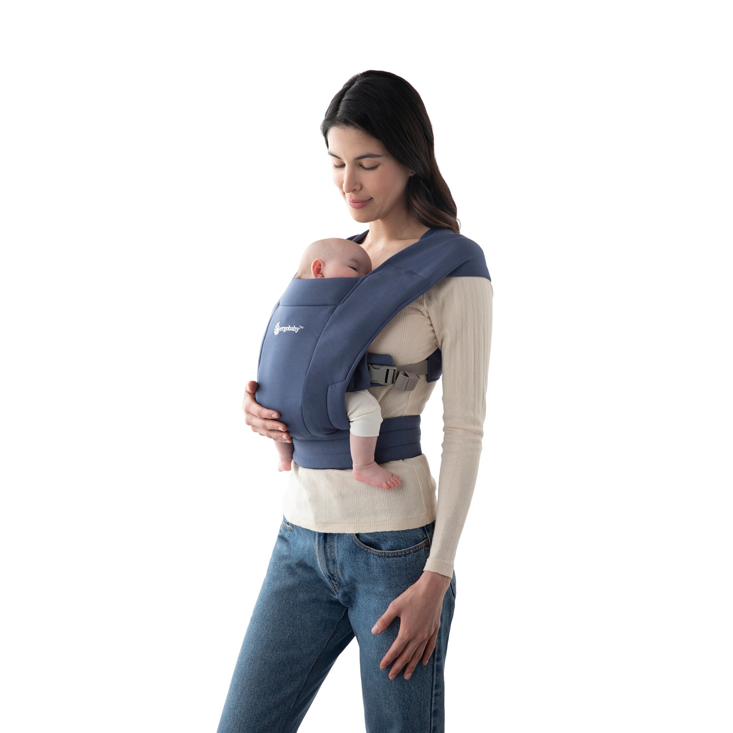 Ergobaby® Babytrage Embrace, 2 Tragepositionen soft navy