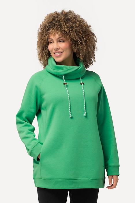 Sweatshirt, weiter Stehkragen, Taschen, Raglan-Langarm