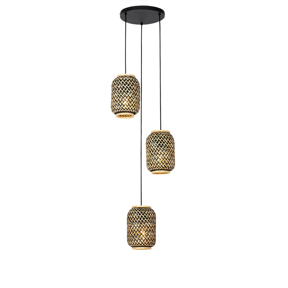 Qazqa hanglampen yvonne zwart e27