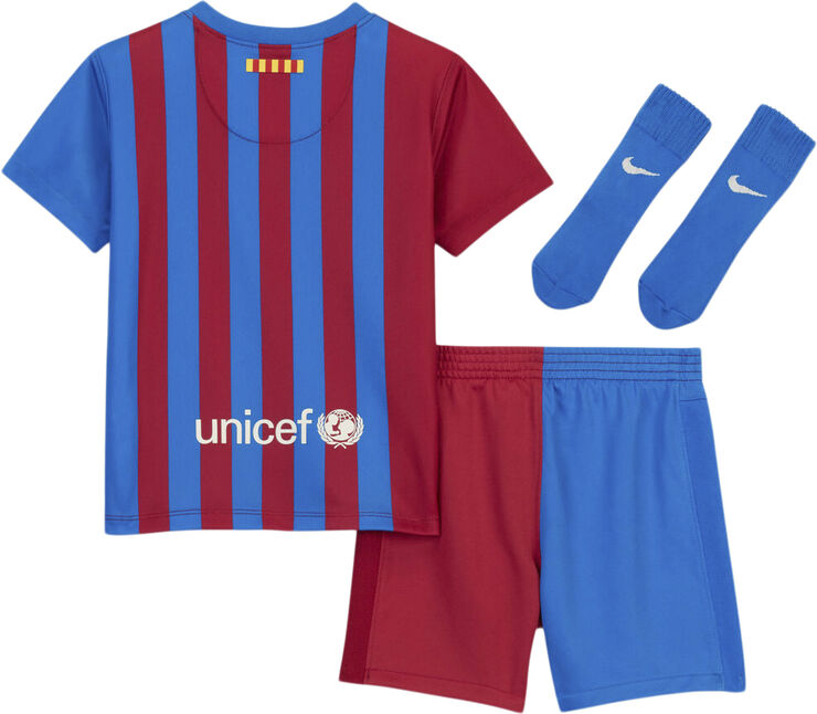 Nike Fc Barcelona 21 22 Hjemmebanesaet Baby Blå