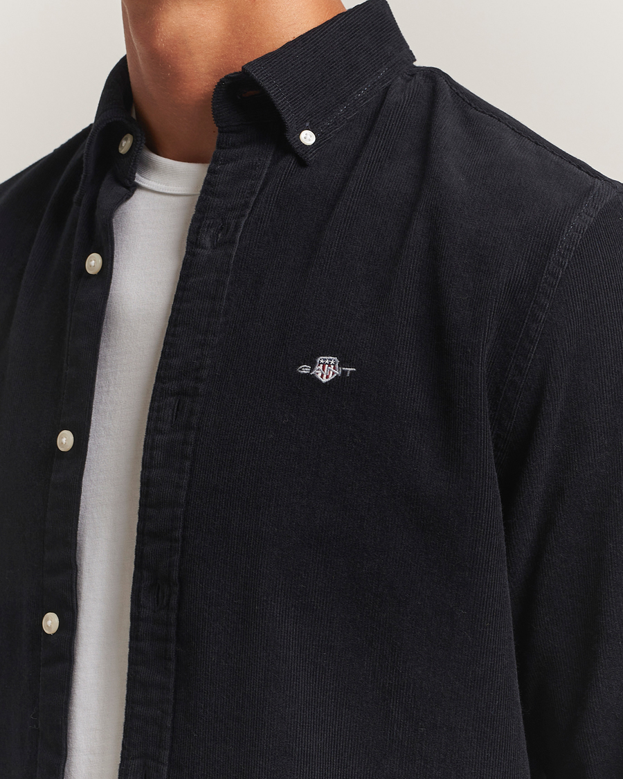 GANT Regular Fit Corduroy Shirt Black