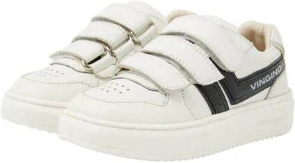Vingino Noah Low Velcro Lage sneakers Leren Sneaker Jongens Wit