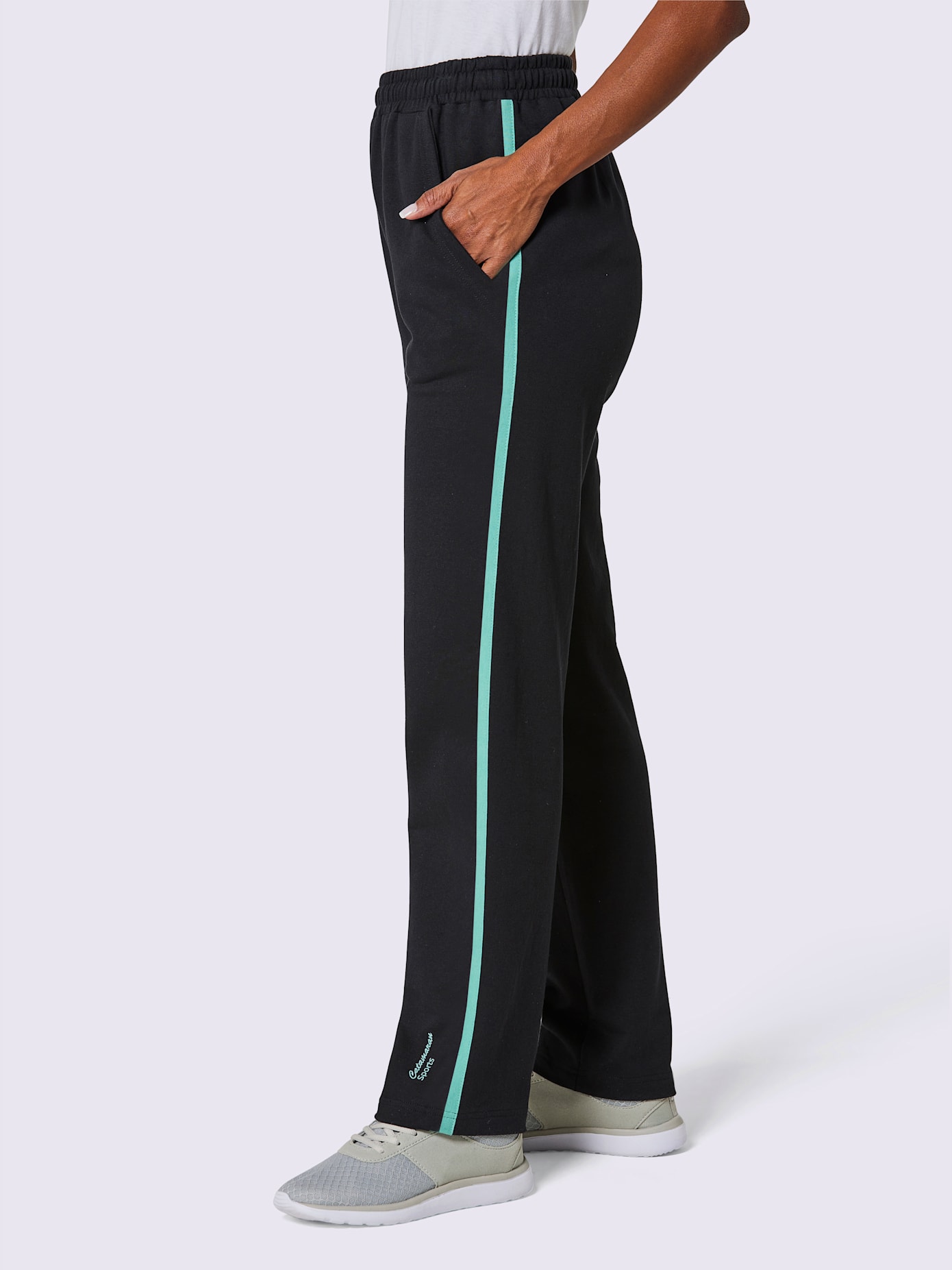 Pantalon de loisirs passepoils contrastés affinants
