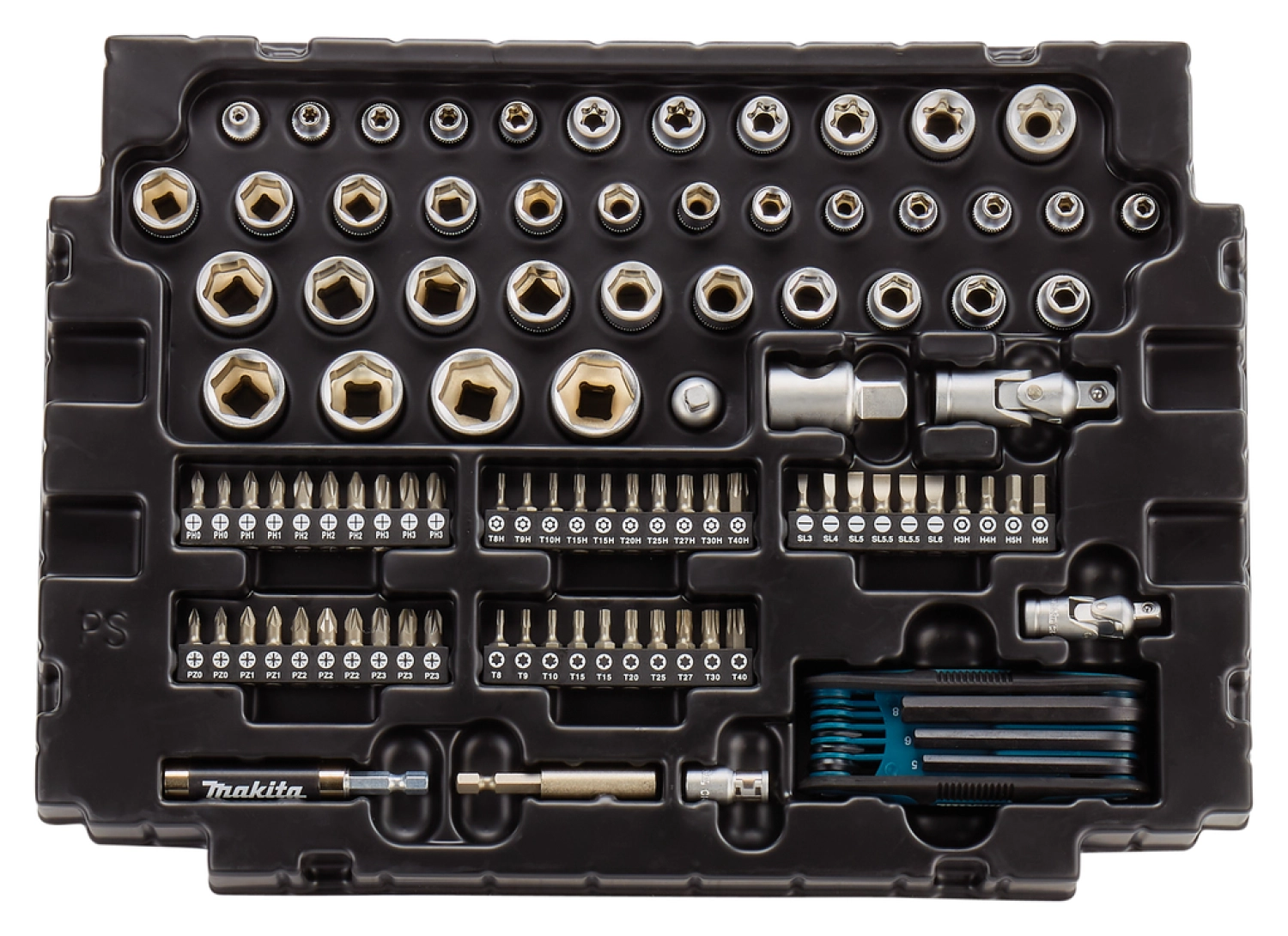 Makita E-08713 Gereedschapset in Mbox nr. 1 - 120-delig