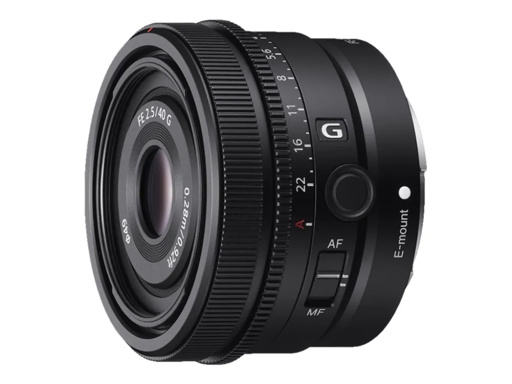 Sony SEL40F25G - Objektiv - 40 mm - f/2.5 G - Sony E-mount - for Cinema Line; a VLOGCAM; a1; a1 II; a6700; a7 IV; a7C; a7C II; a7CR; a7R V; a7s III; a9 III