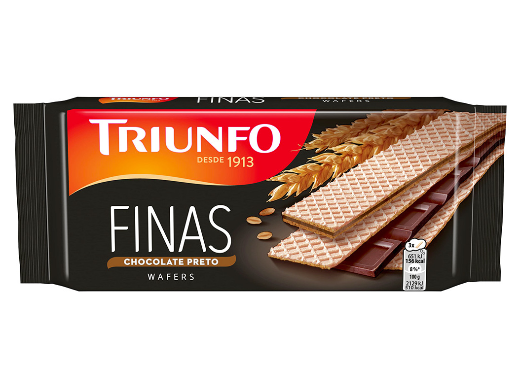 WAFFERS TRIUNFO FINAS CHOCOLATE NEGRO 92 G