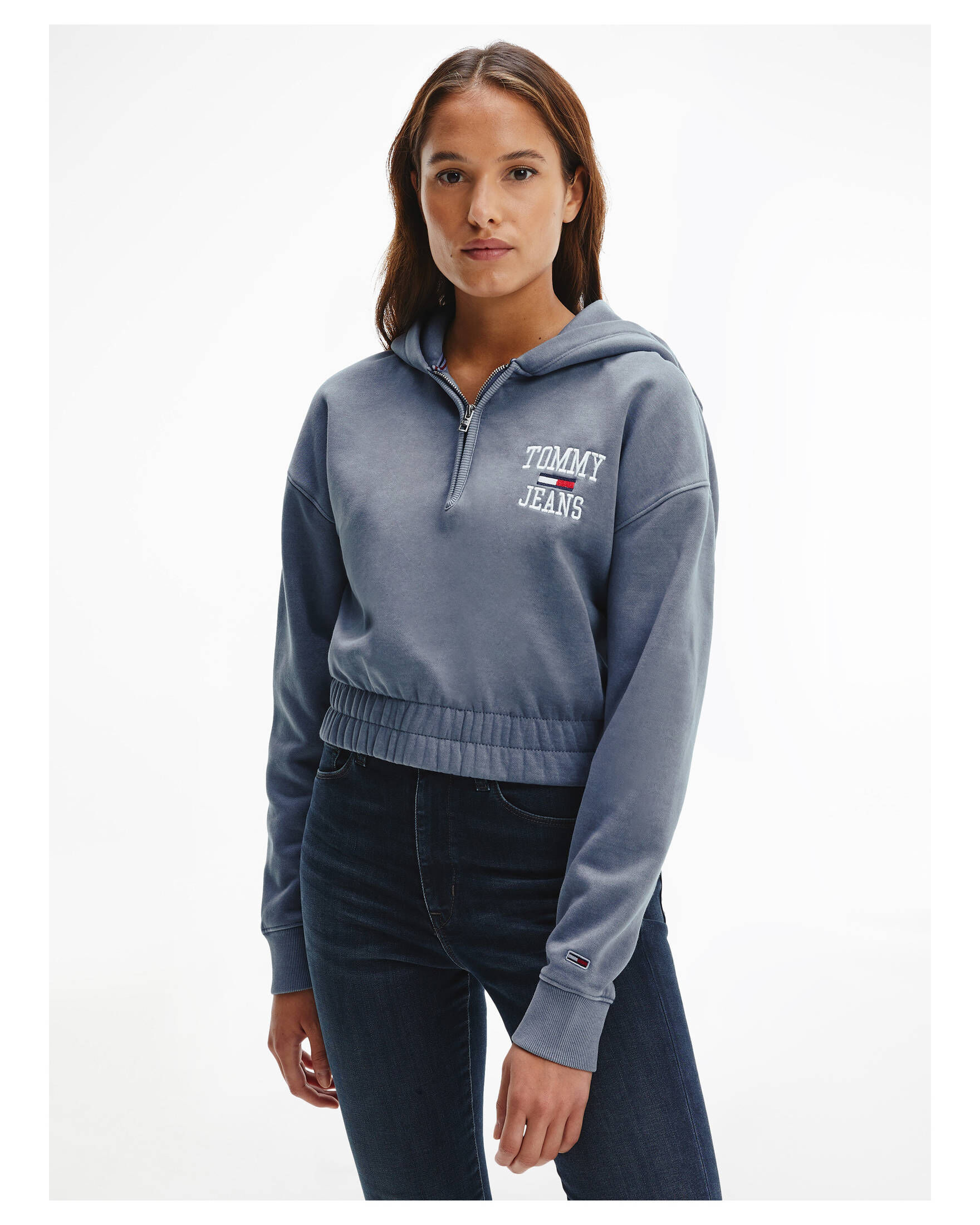 Tommy Jeans| Damen Hoodie SUPER CROP COLLEGE LOGO