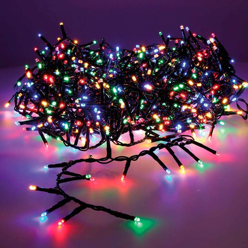 Lumineo - LED Compact Lights - Twinkel Effect - Multikleur - 750 Bulbs - Voor Buiten