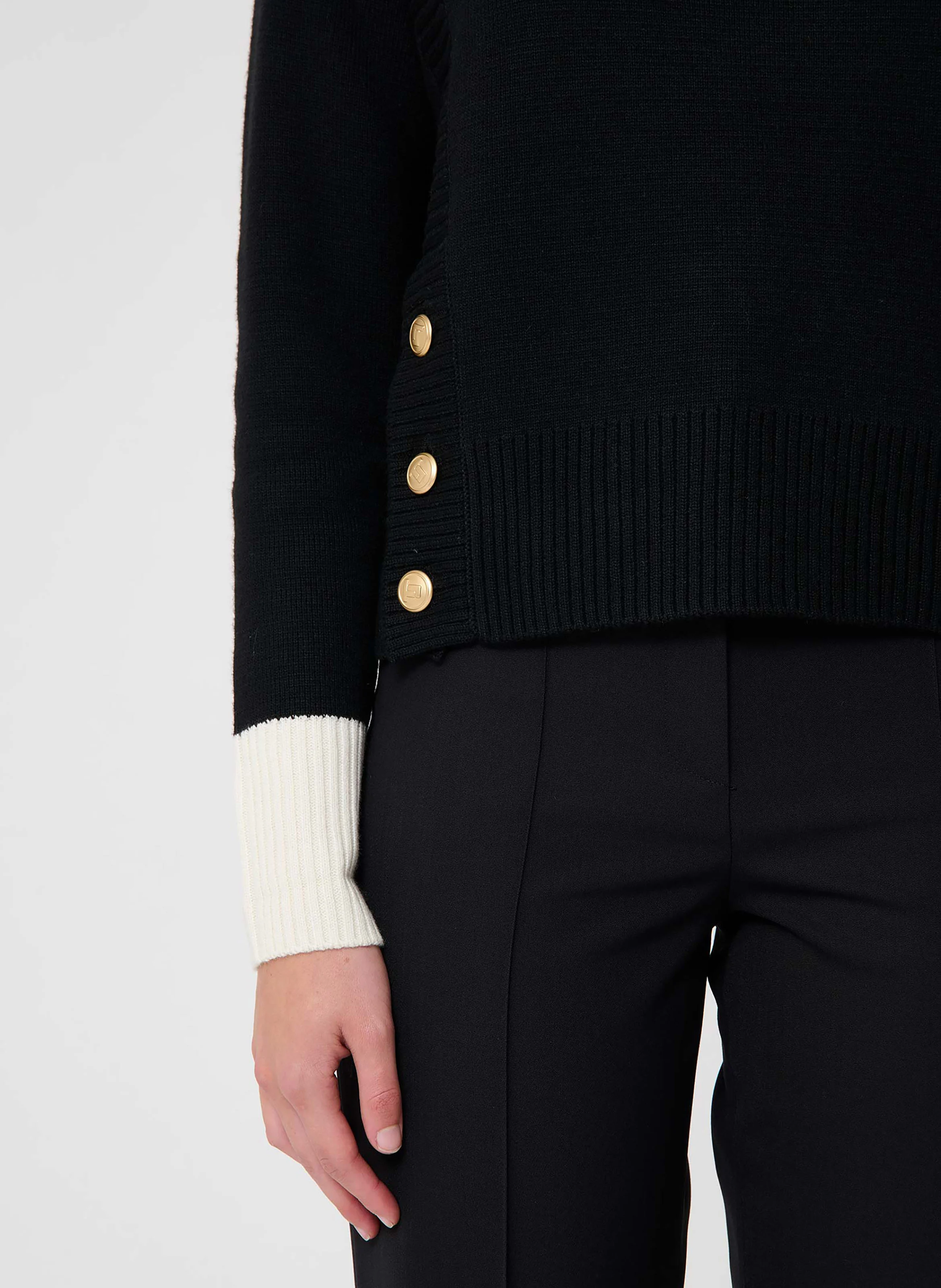 PRAGUE - Pull oversize col montant | Noir