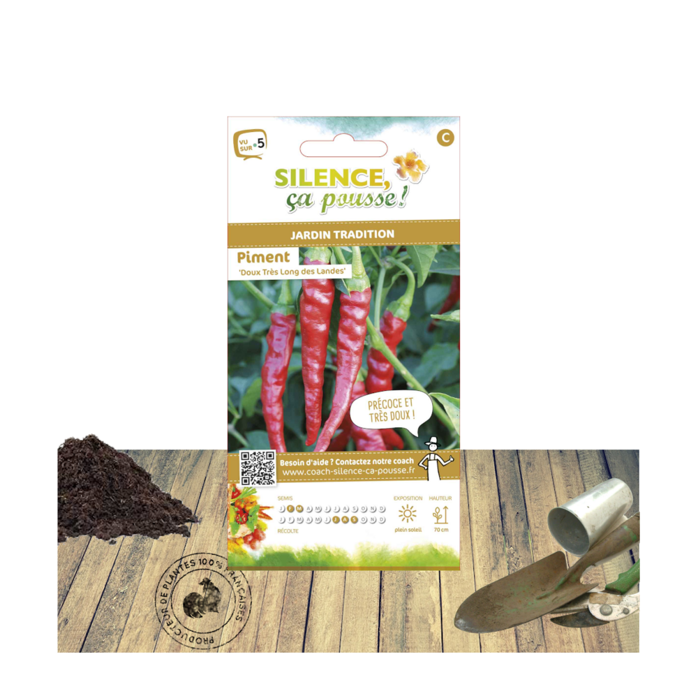 Graines de piment très long des landes/capsicum annuum très long des landes[-]sachet de 1,50 gr.