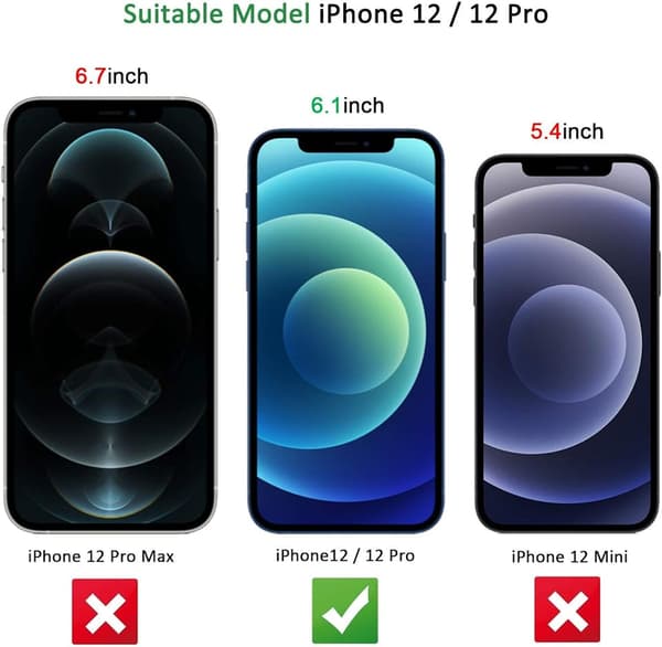 Pakke med 2 - iPhone 12/12 Pro - Skjermbeskytter i herdet glass
