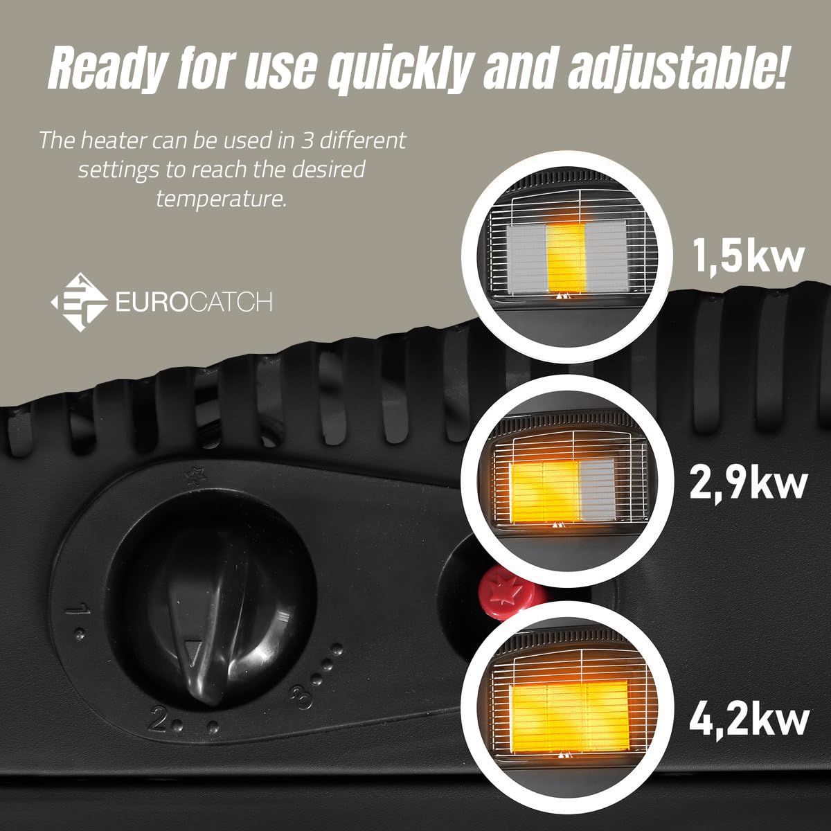 Eurocatch mobiele gaskachel - 4200 watt
