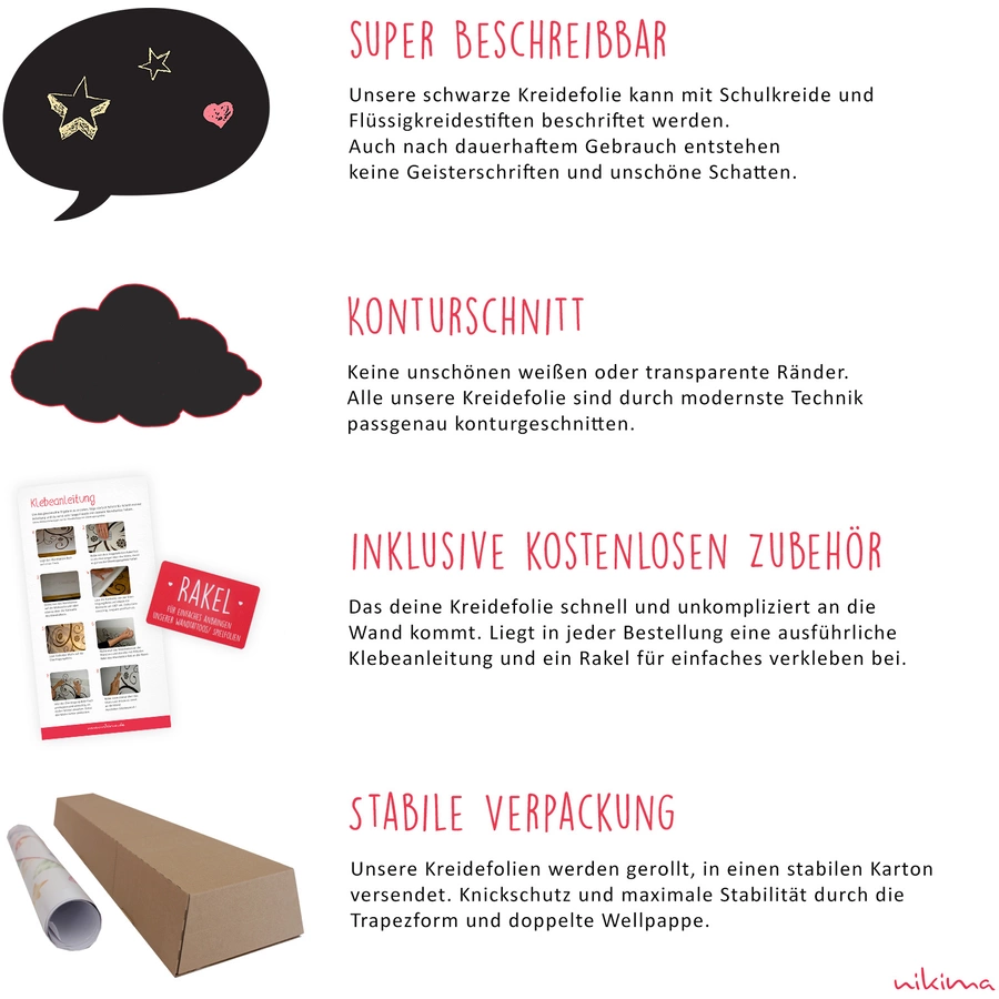 Nikima Wandtattoo schwarz