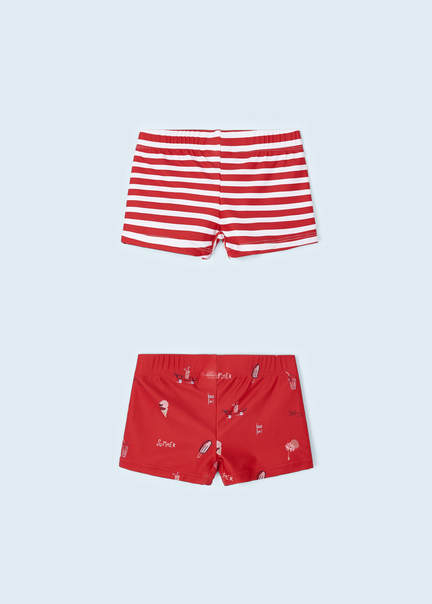 Conjunto de 2 fatos de banho de lycra estampados para meninos