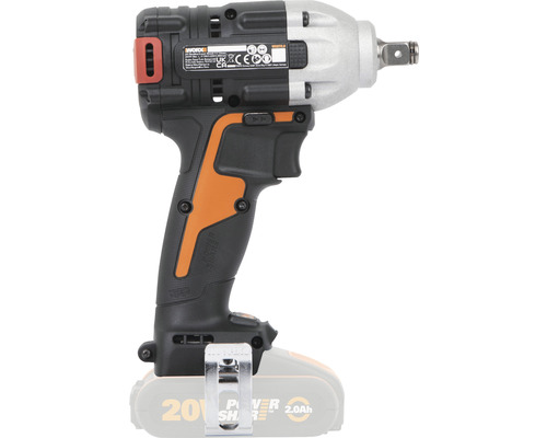 WORX Nitro 20V 300Nm snoerloze slagmoersleutel WX272.9, borstelloze motor + GRATIS bonusartikel 20V accu WA3644 (4,0Ah)