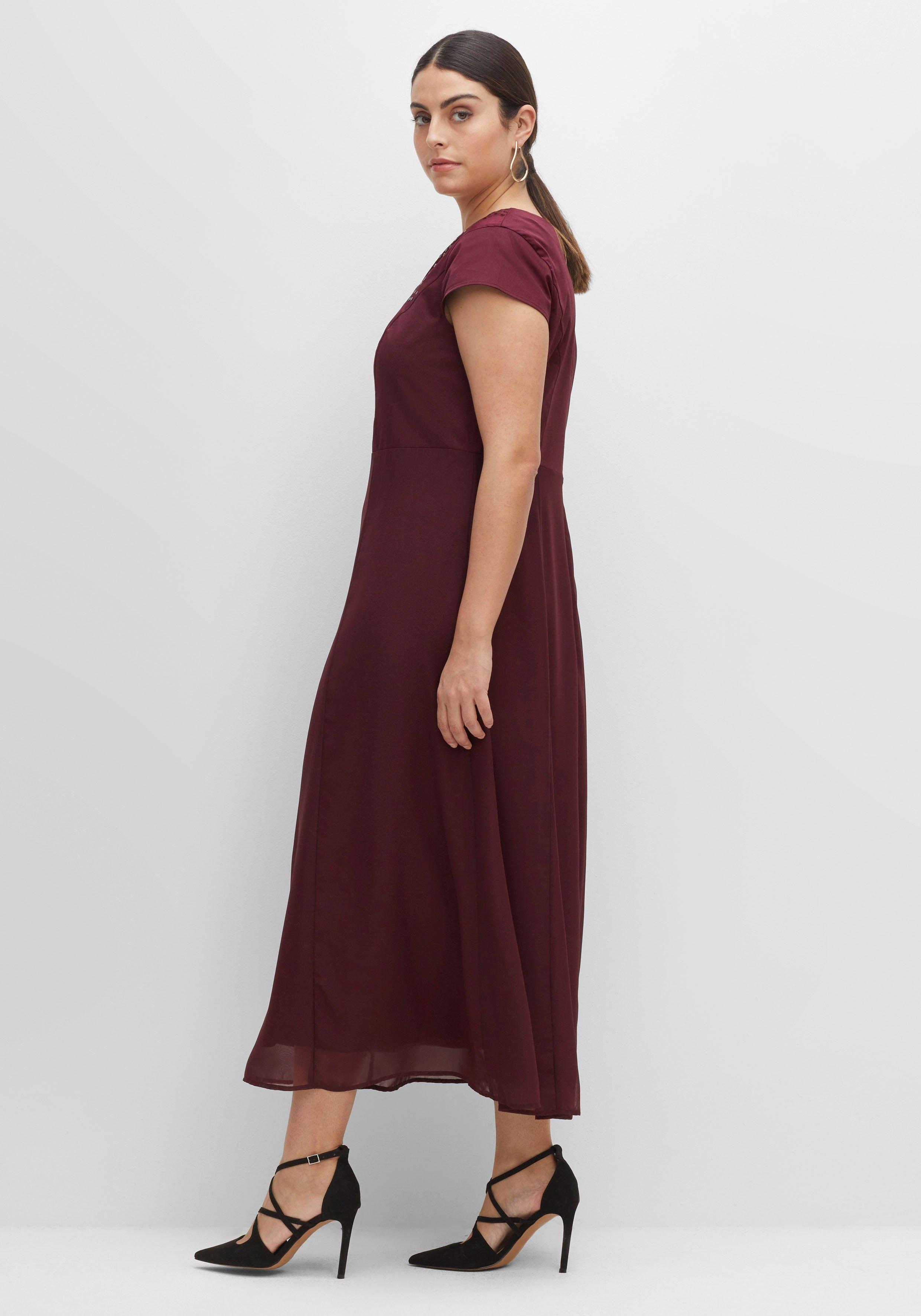 Abendkleid mit Pailletten und Chiffon-Rockteil