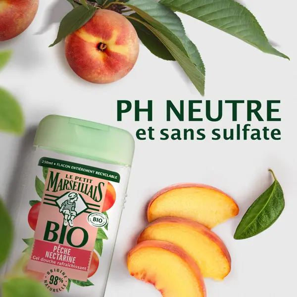 Le Petit Marseillais Gel de Banho Refrescante Orgânico Nectarina de Pêssego 250ml