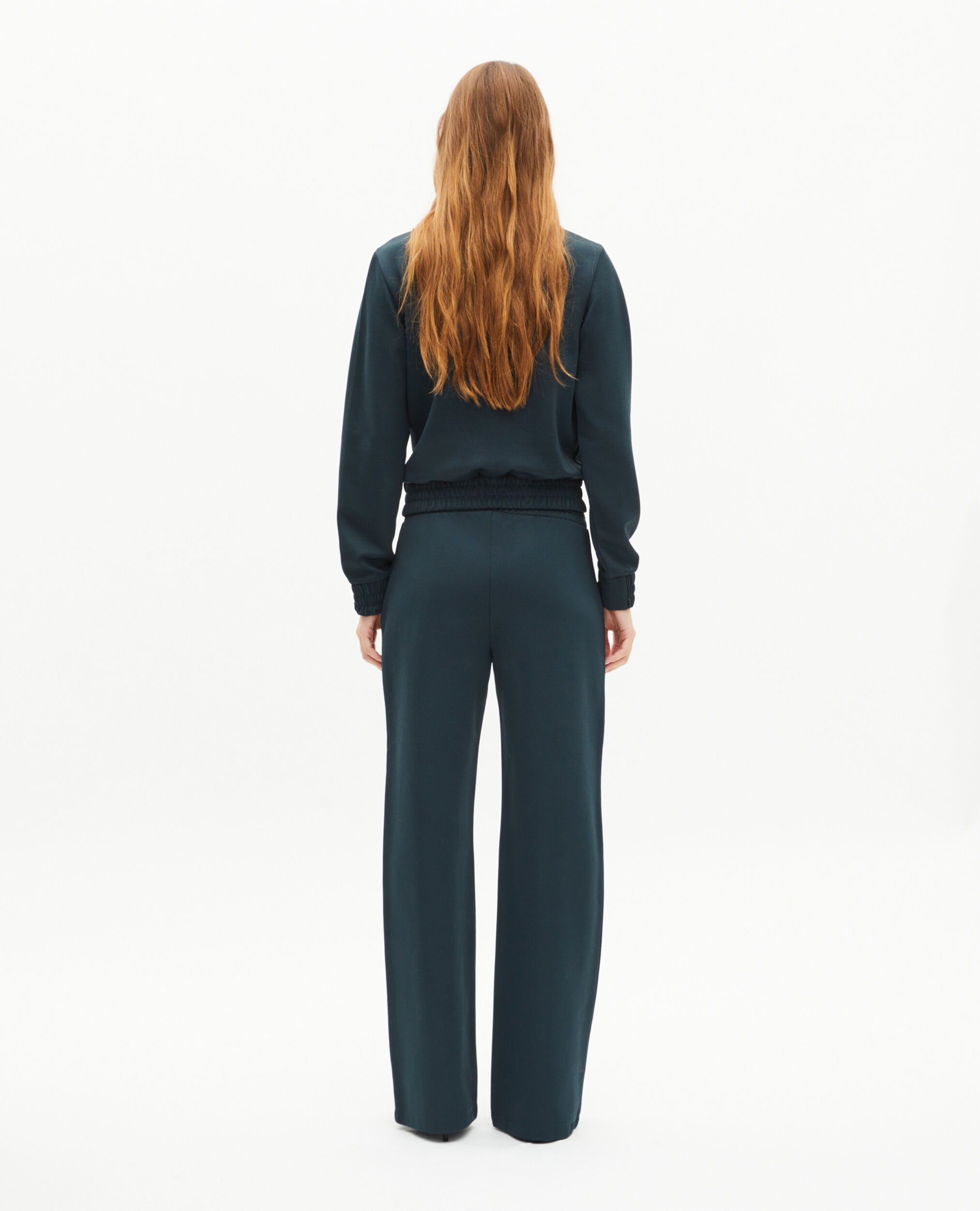 Sweatshirt à zip vert foncé