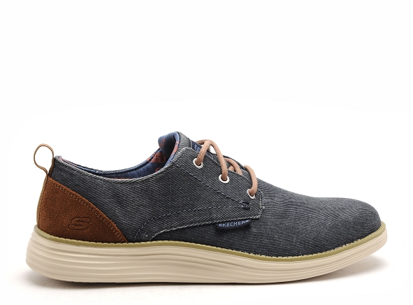 Skechers basses homme status2 65910 bleu