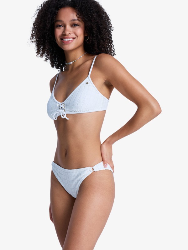 Roxy Island Cheeky Bas de bikini culotte brésilienne Blanc Femme