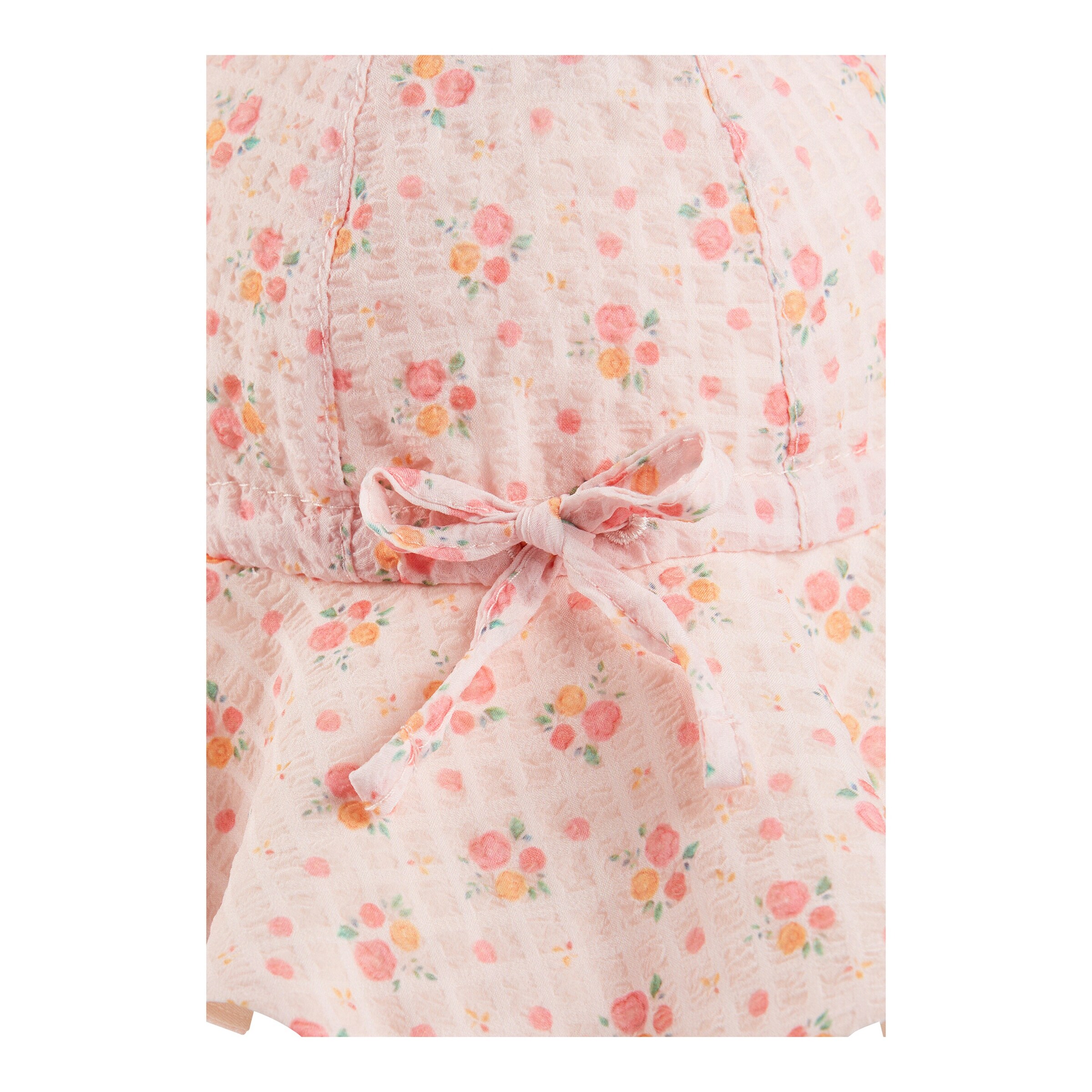 Sterntaler Sonnenhut mit Nacken- und UV-Schutz Blumen rosa