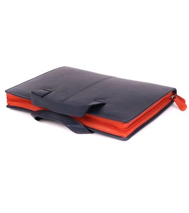 Suitable Leren Laptoptas 13 Inch Donkerblauw Leren tas Stbl.