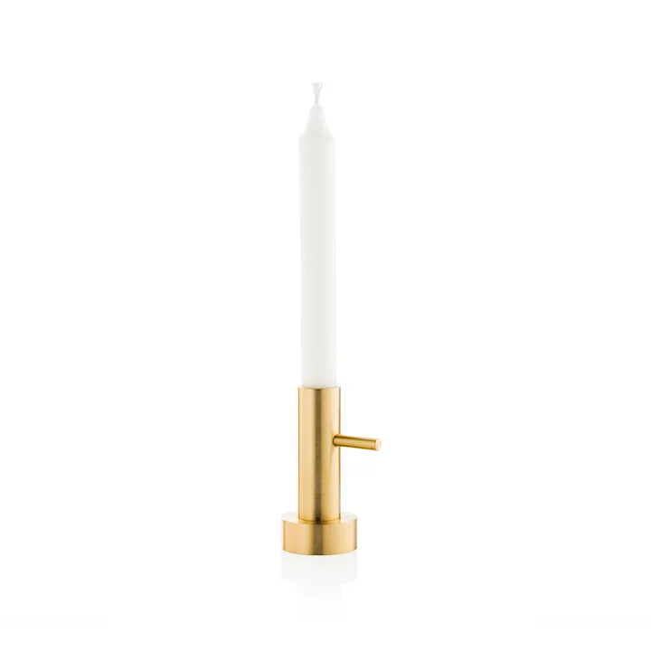 Fritz Hansen - Kerzenständer, H 10,5 cm / Ø 5 cm, messing