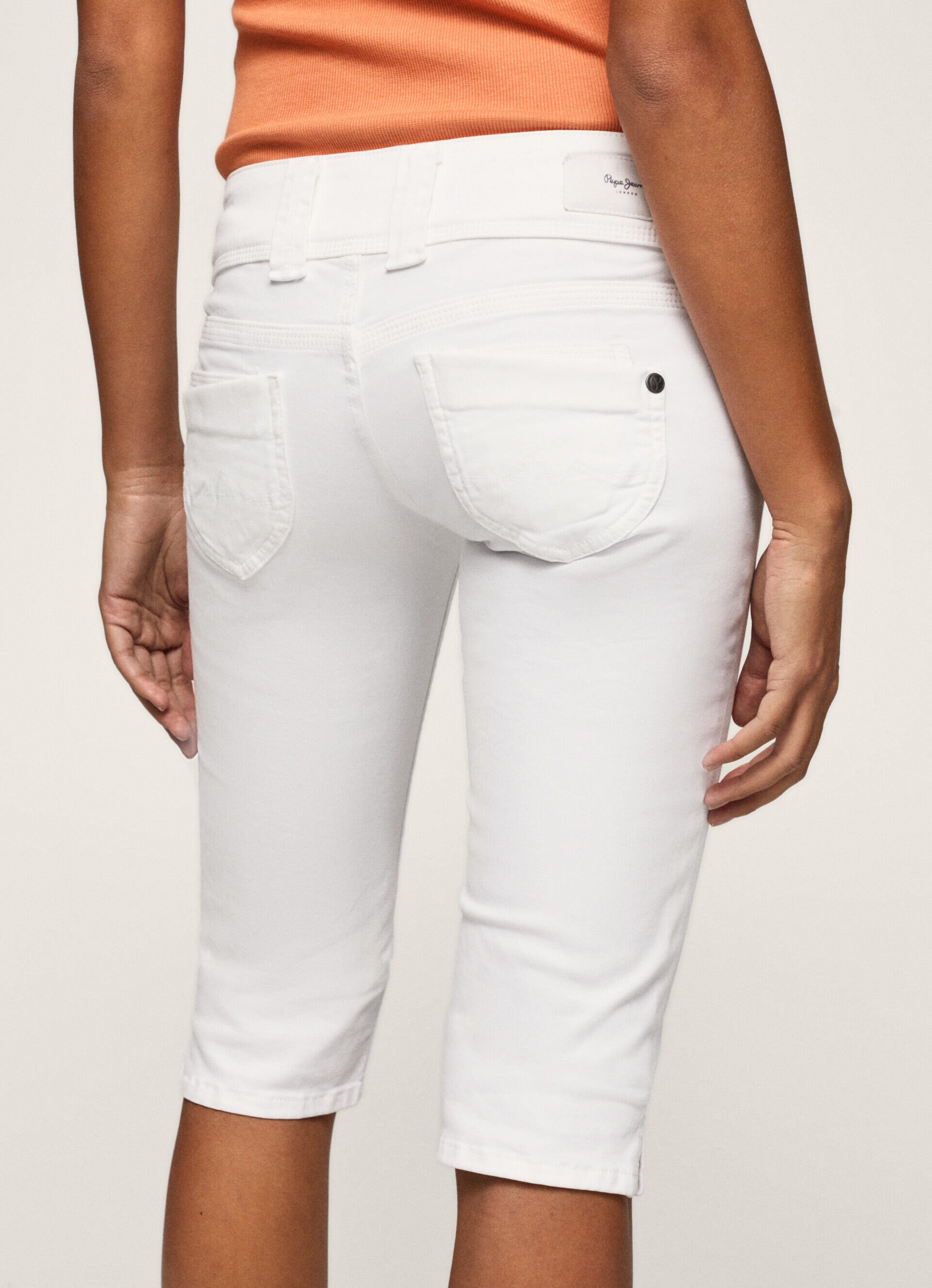 Shorts jeans cropped - branco