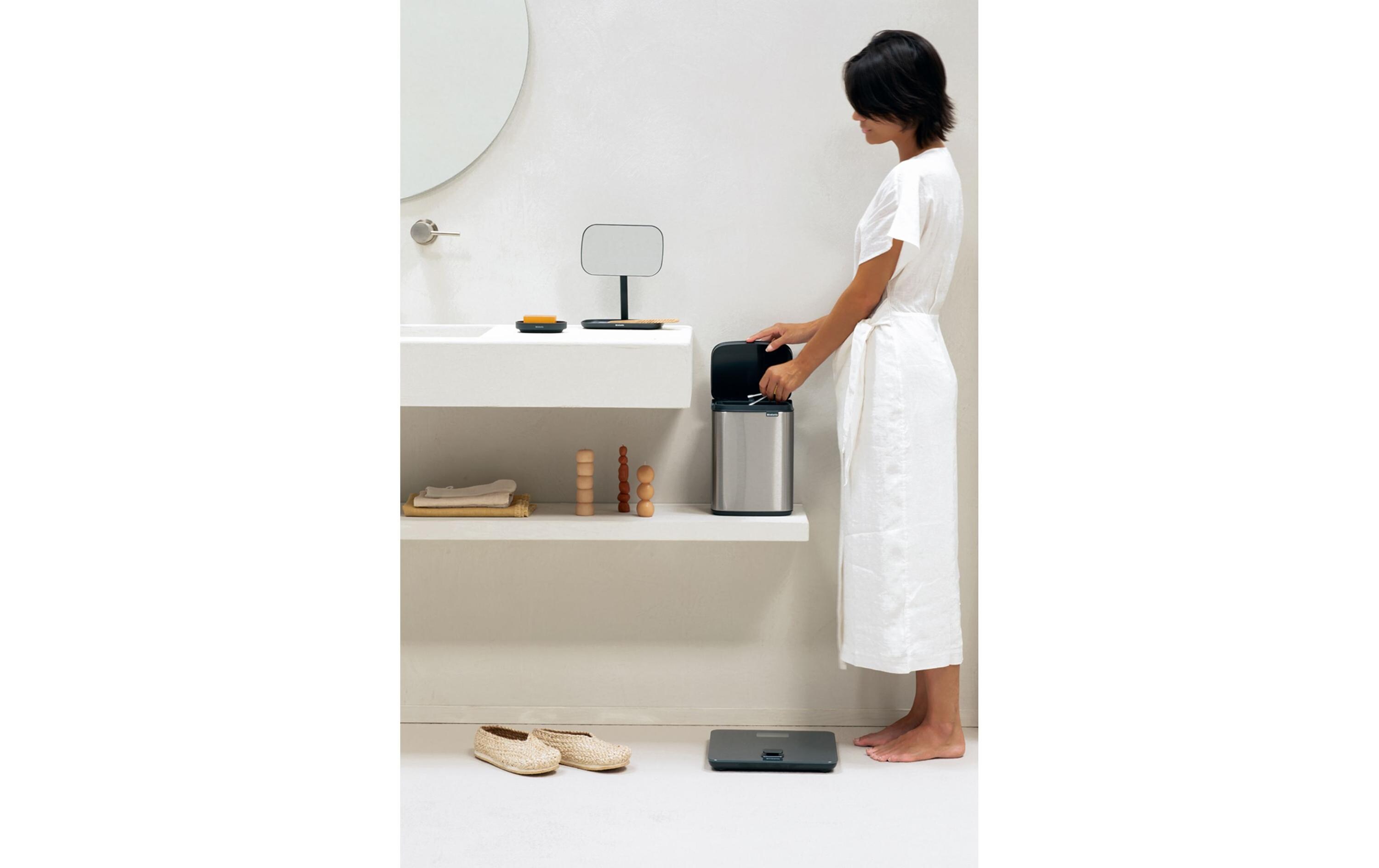 Kosmetikeimer Bo Waste Bin 4 l, Silber mattMülleimer