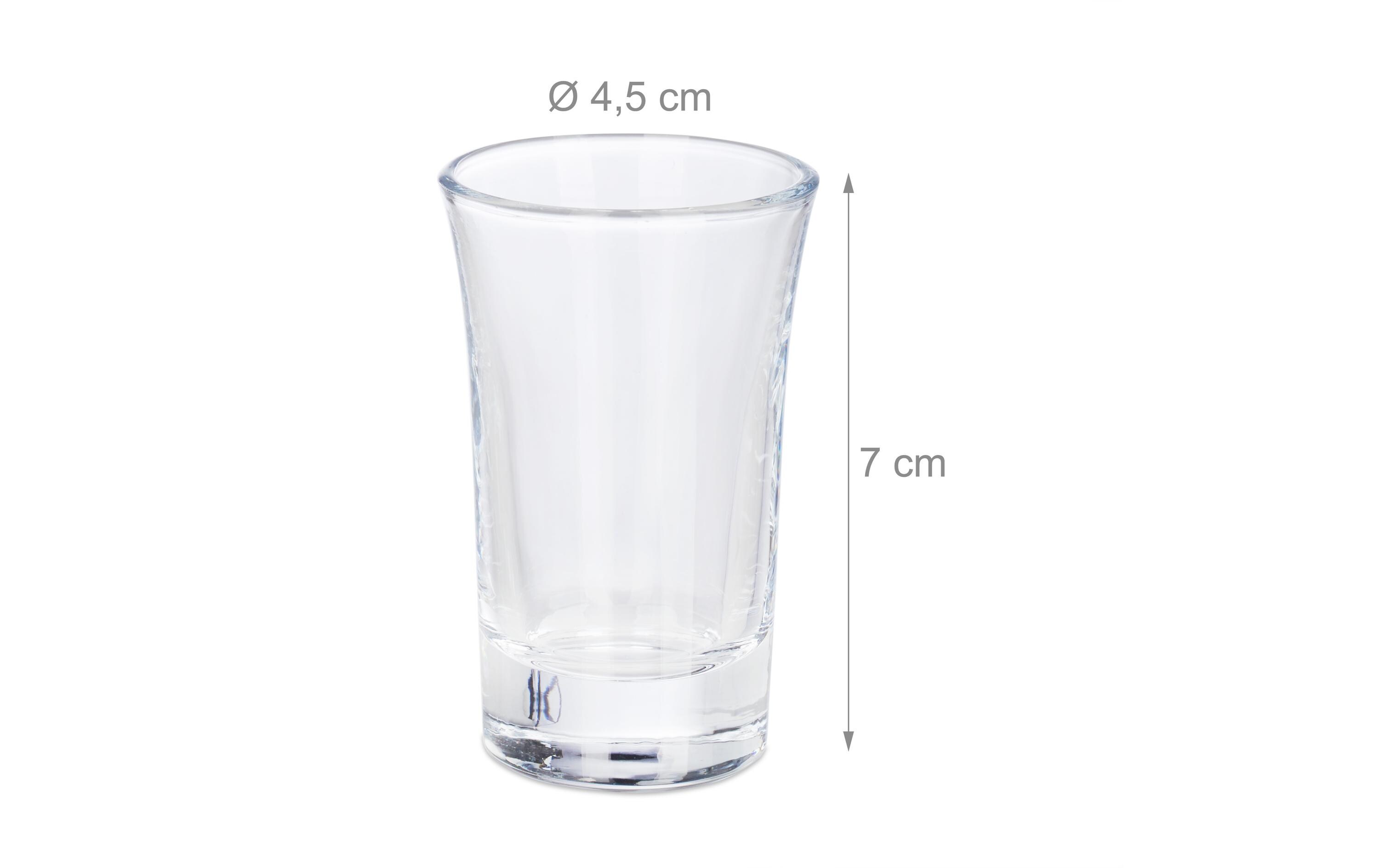 Schnapsglas 4 cl, 12 StückTransparente Shotgläser